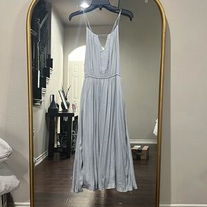 Gray midi dress with pockets